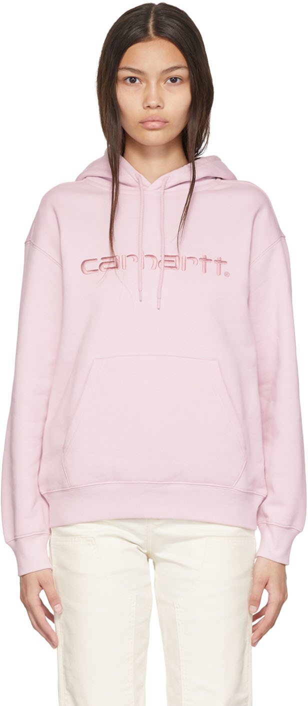 Carhartt Work In Progress Pink Cotton Hoodie