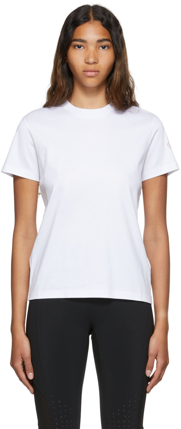 Moncler White Shoulder Logo T-Shirt