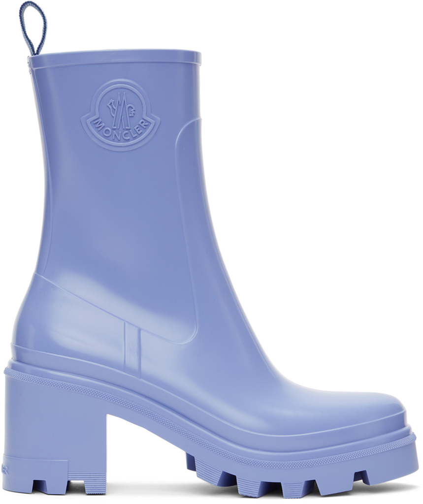 Moncler: Blue Loftgrip Ankle Boots | SSENSE