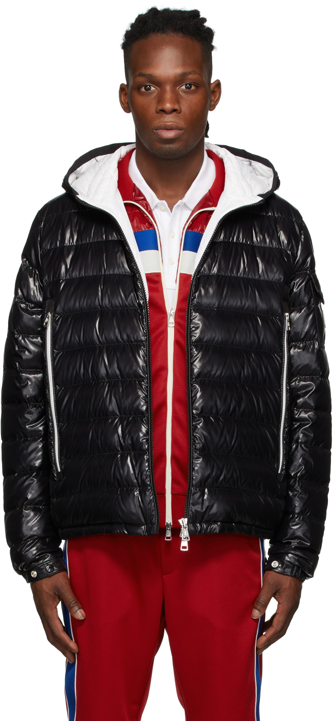 Red and cheap black moncler jacket