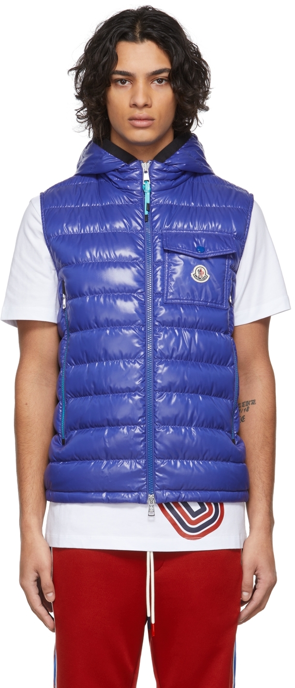 Moncler Blue Ragot Vest