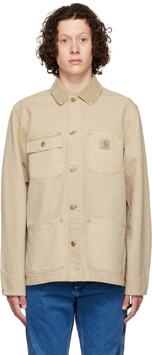 Carhartt Work In Progress: Brown Garment-Dyed Denim Jacket | SSENSE