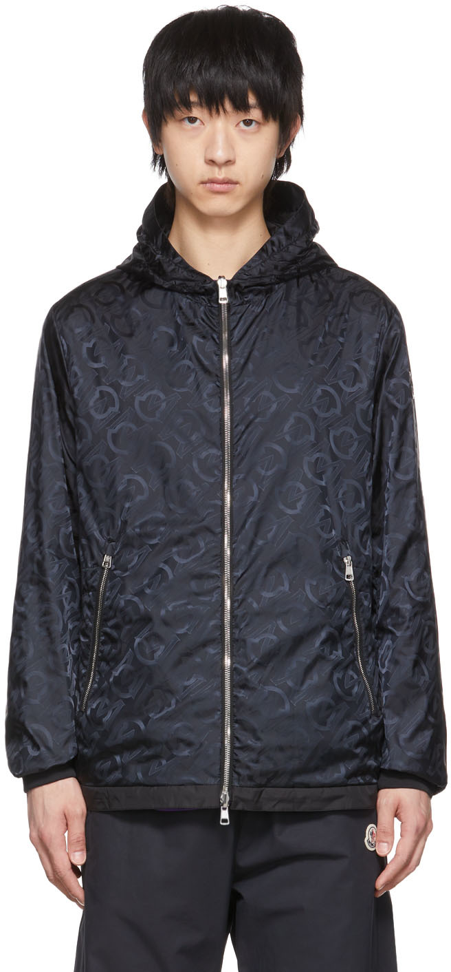 Moncler Men's Oise Monogram Paneled Nylon Jacket