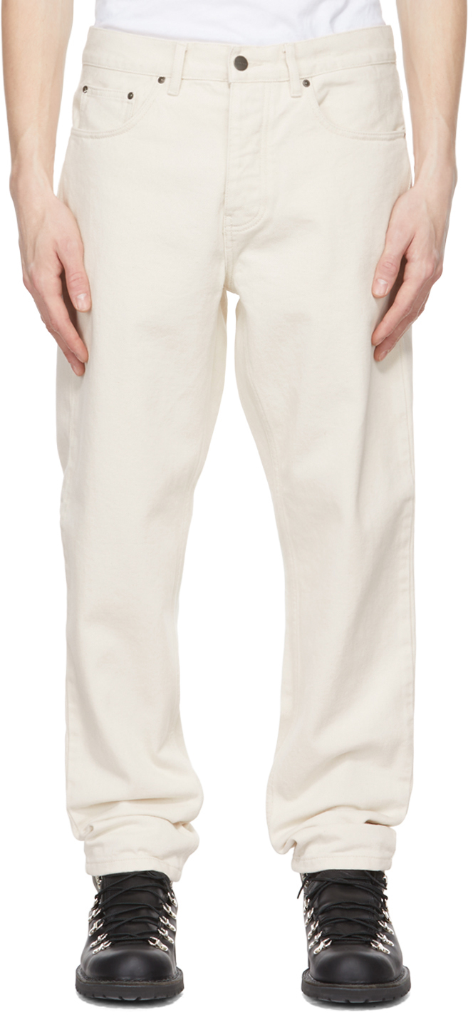 Carhartt Off-white Newel Jeans In 0506 Natural