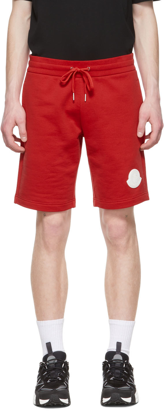 red moncler shorts