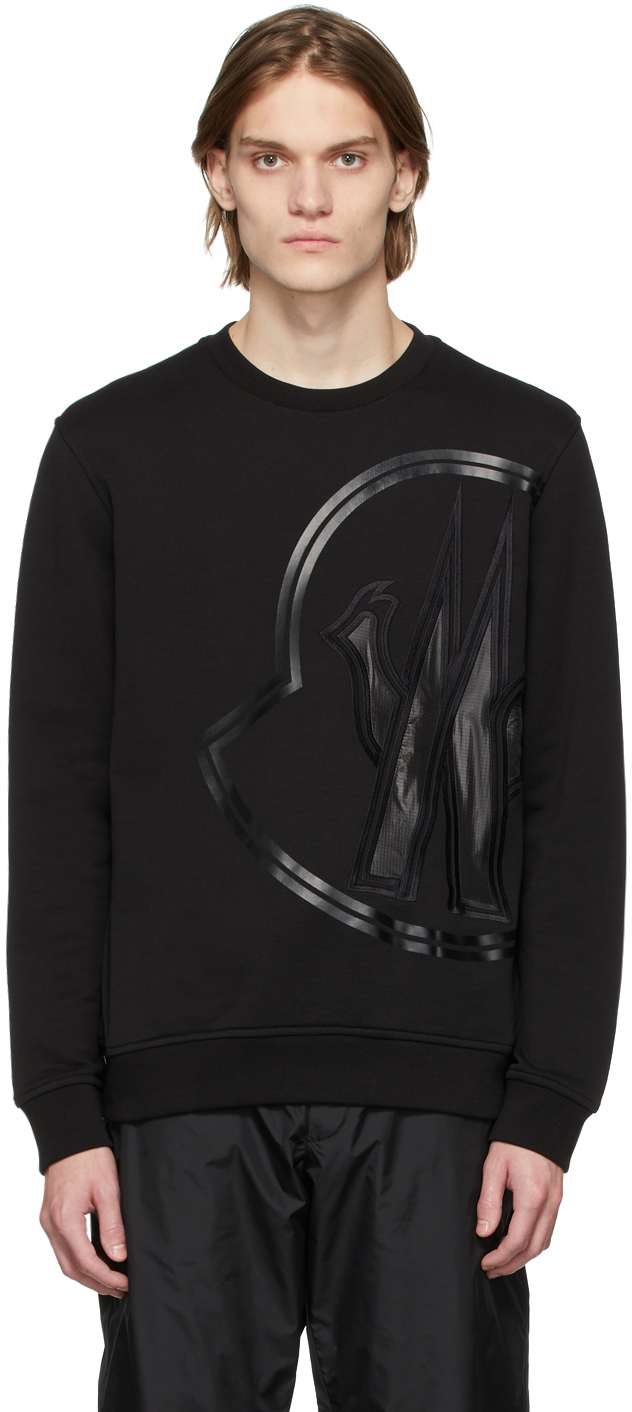 Moncler Black Logo Patched Sweatshirt