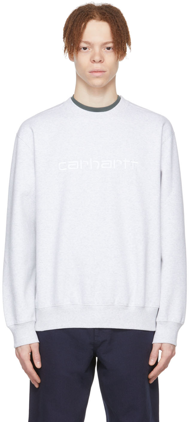 Carhartt Work In Progress Gray Cotton Sweatshirt