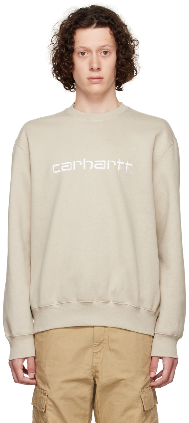 Carhartt Work In Progress Beige Cotton Sweatshirt