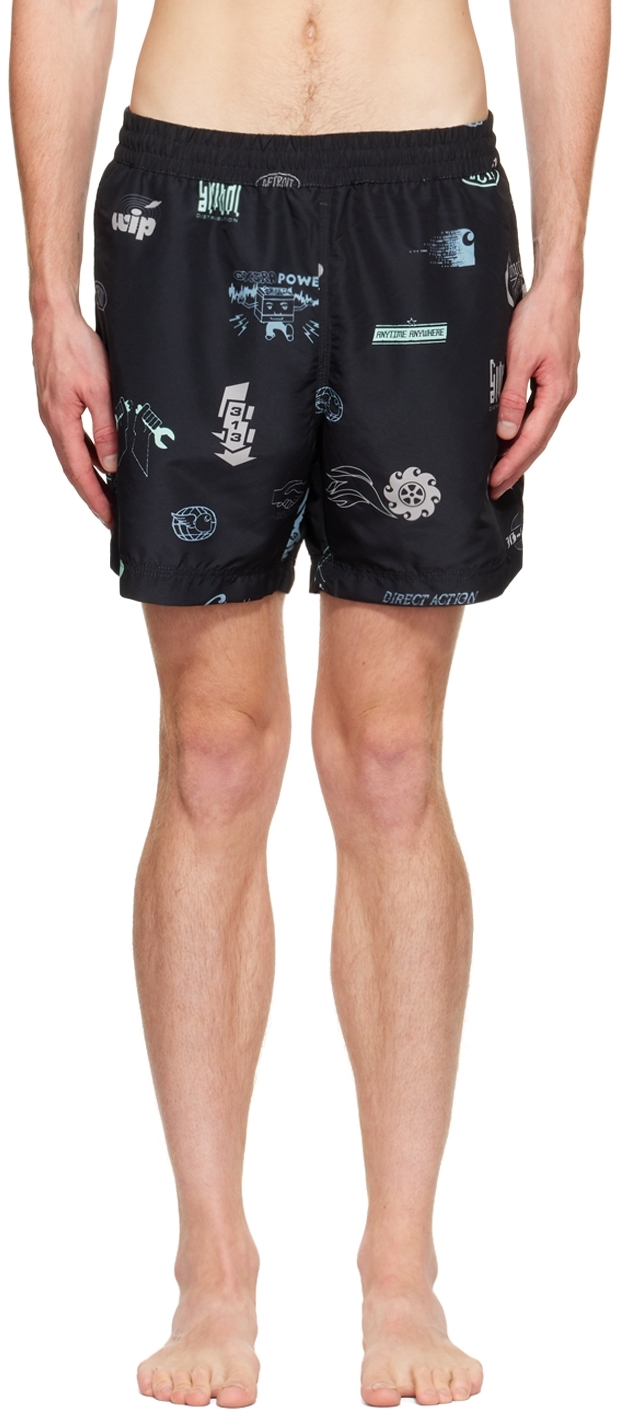 Ssense Uomo Sport & Swimwear Costumi da bagno Pantaloncini da bagno Black Drift Swim Shorts 