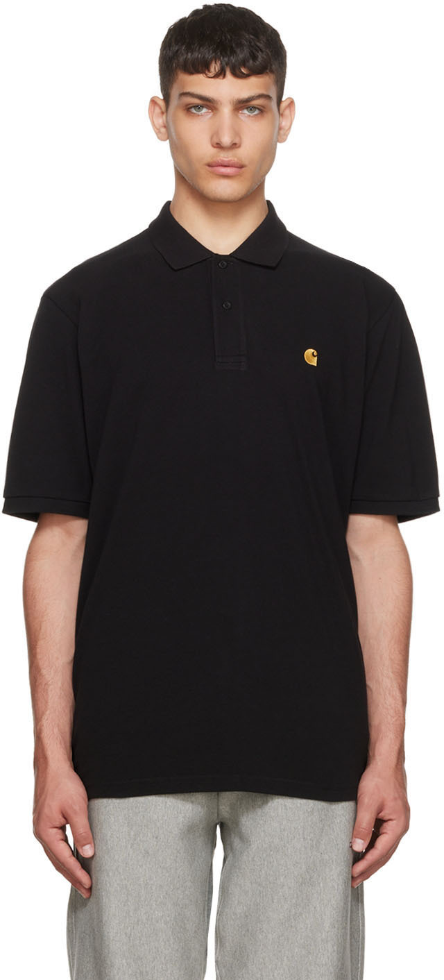 Black Chase Polo by Carhartt Work In Progress on Sale