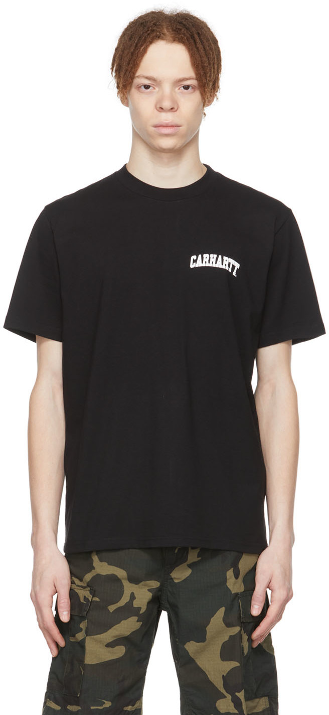 Black Cotton T-Shirt by Carhartt Work In Progress on Sale