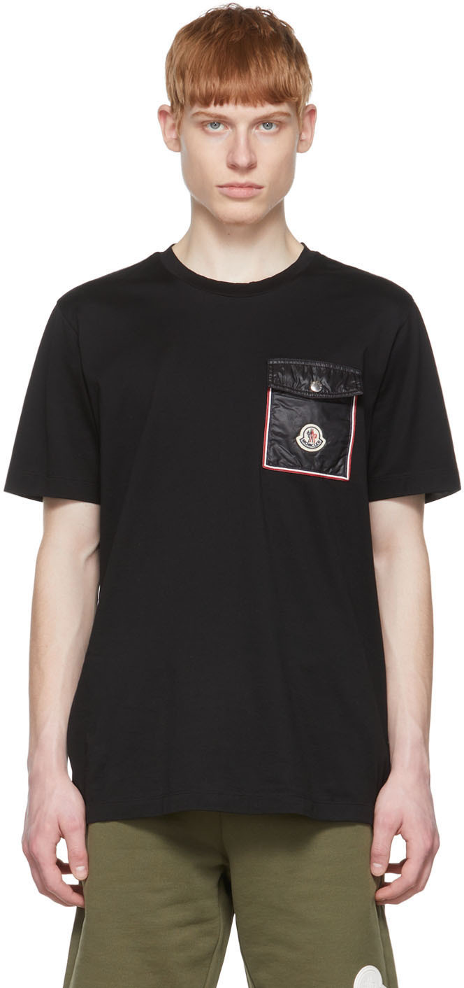 Moncler: Black Cotton T-Shirt | SSENSE