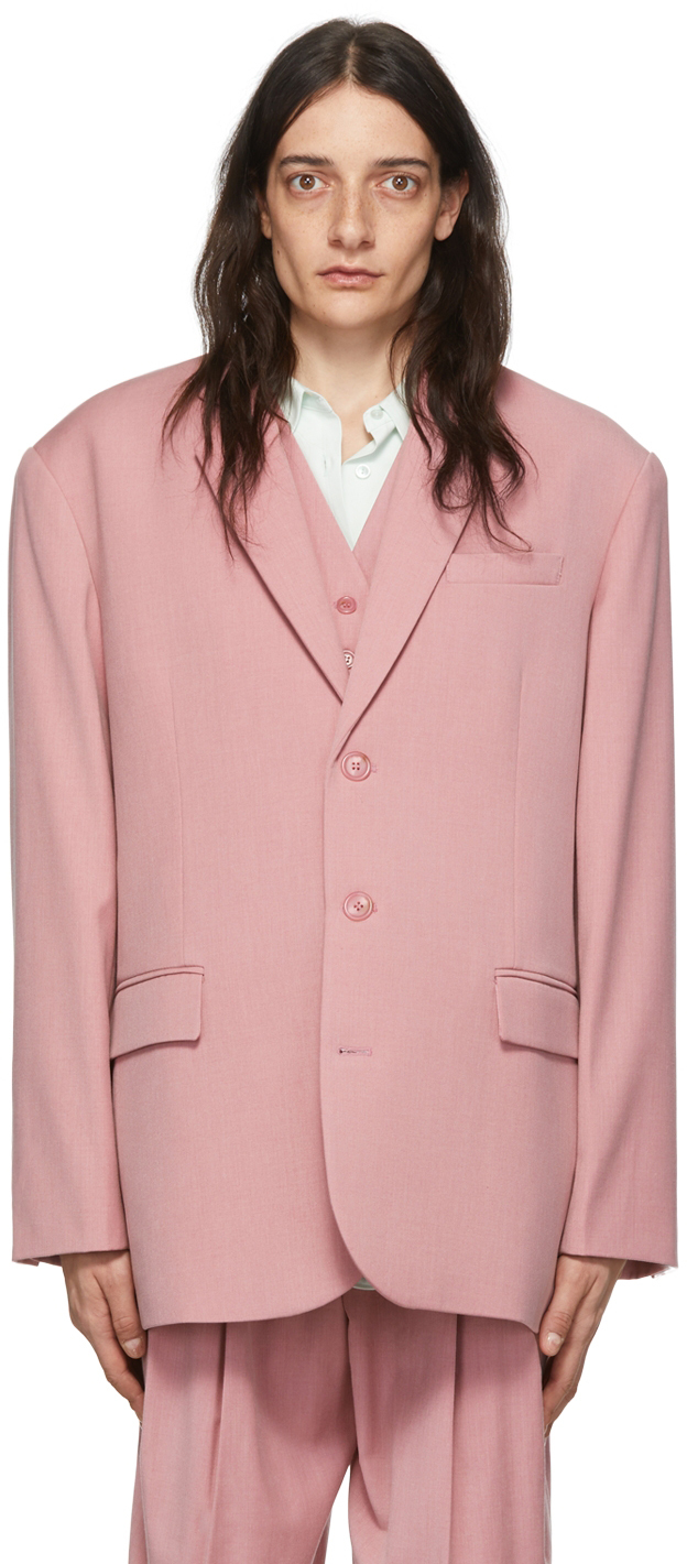 The Frankie Shop Pink Gelso Blazer