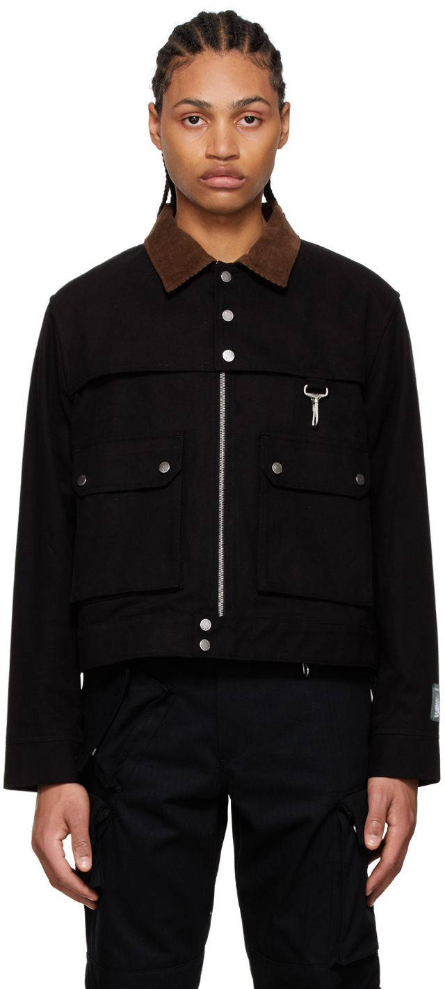 REESE COOPER BLACK COTTON JACKET