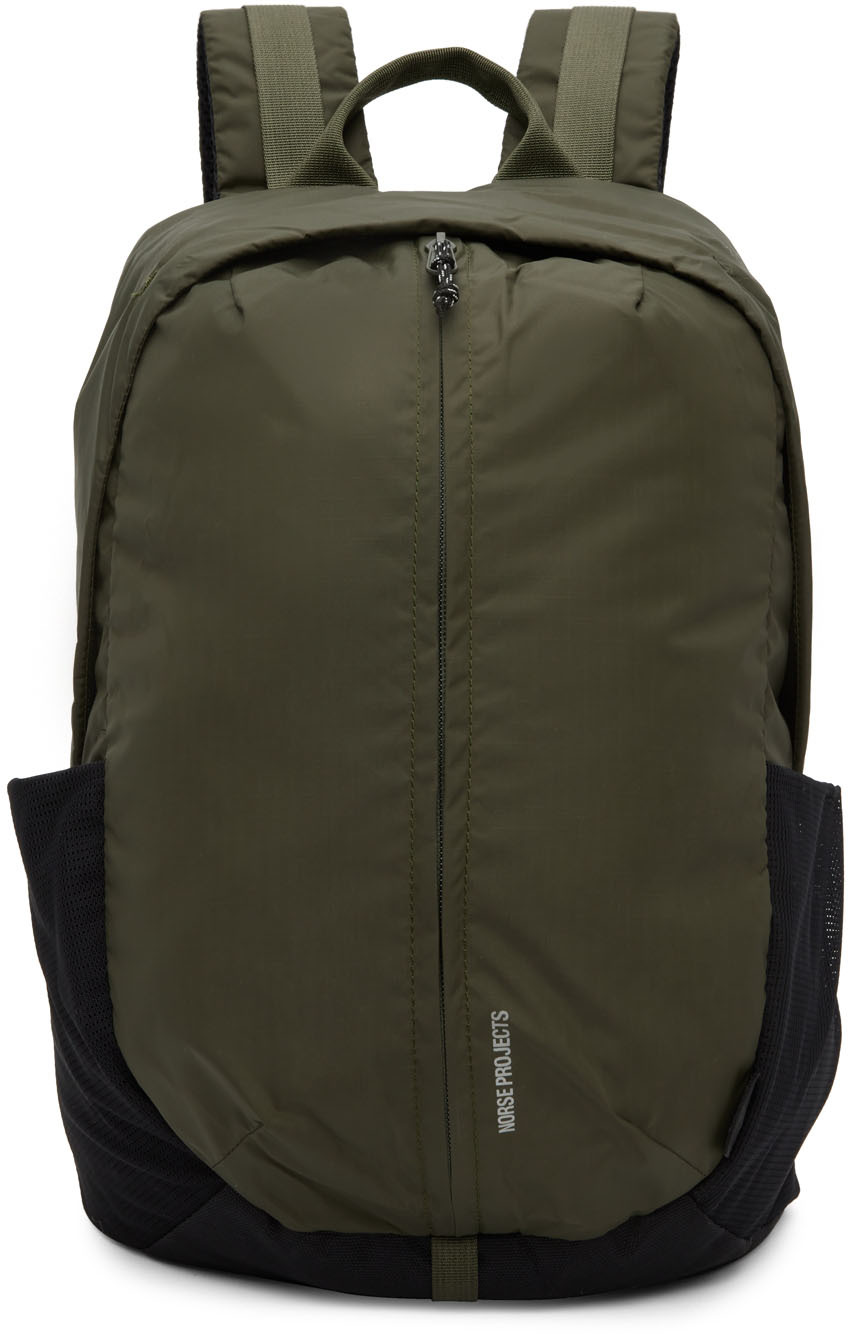Norse Projects Khaki Cordura Backpack In 8098 Ivy Green