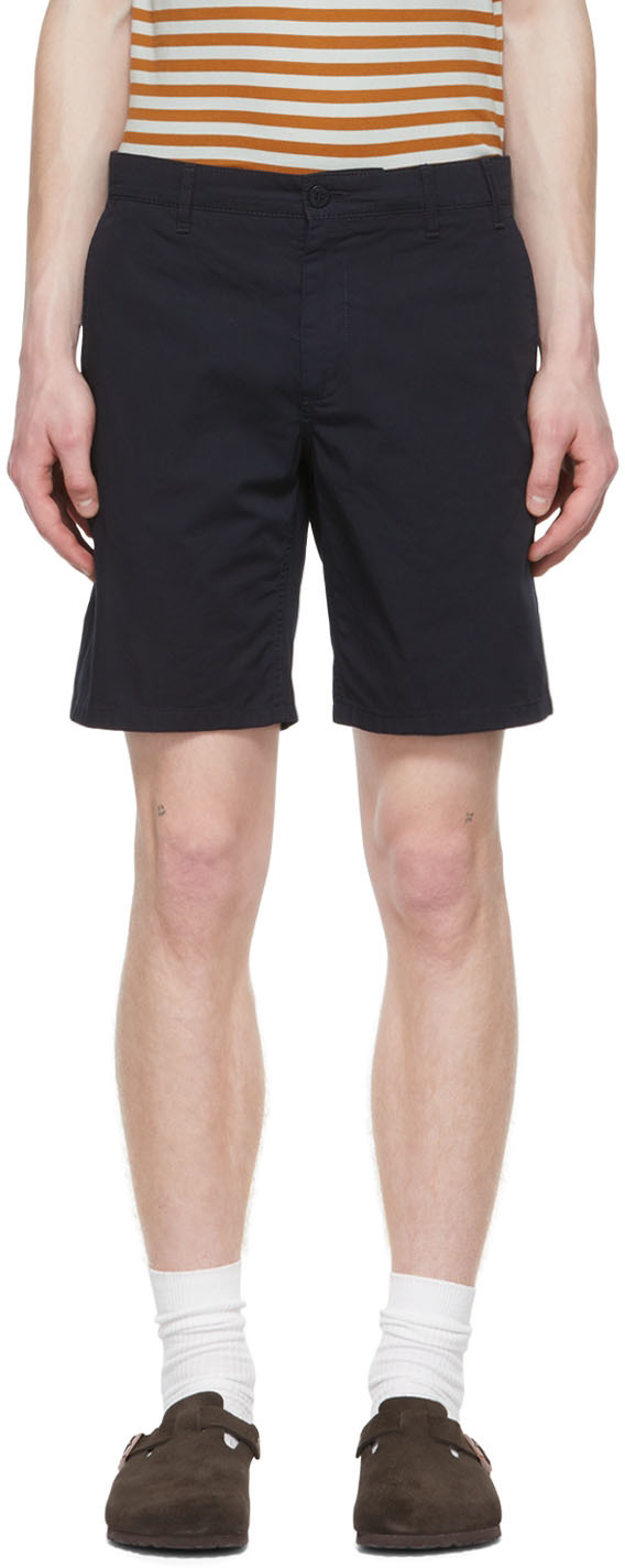 NORSE PROJECTS NAVY AROS SHORTS