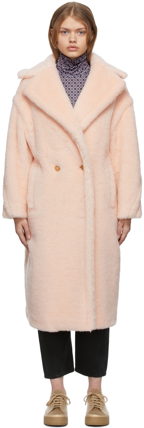 Pikken beloning Verrast Max Mara: Pink Teddy Bear Icon Coat | SSENSE