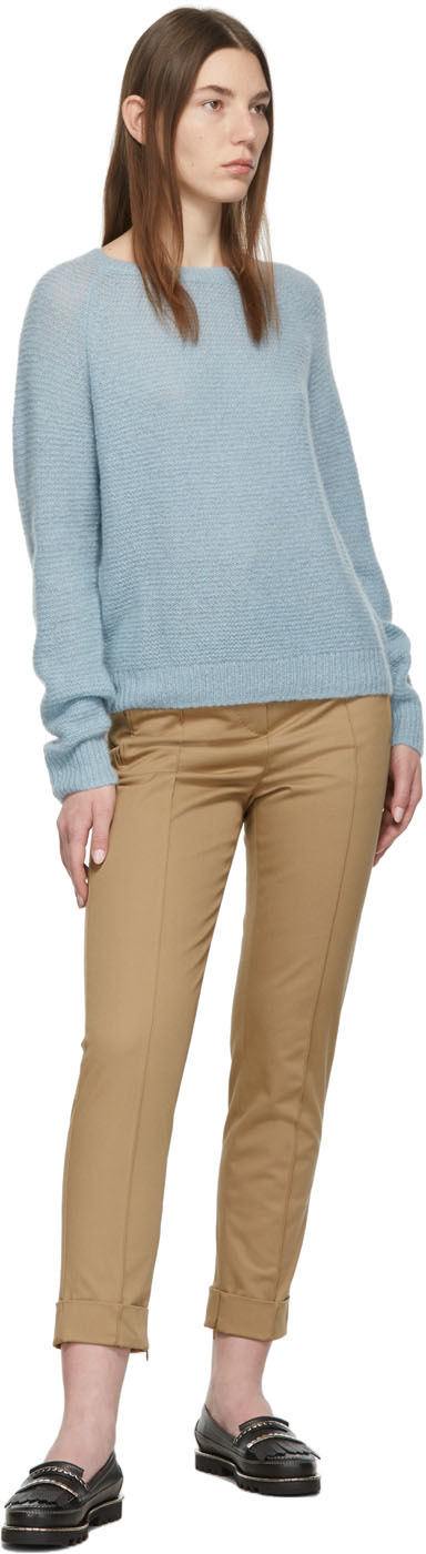 Max Mara Volto High-rise Slim Pants In 002 Green Kaki