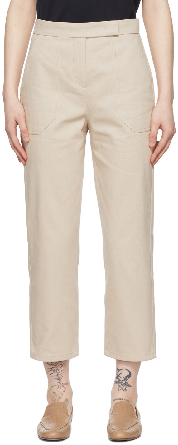 Black Womens Clothing Trousers Max Mara Nausica Cropped Pants in Nero Slacks and Chinos Capri and cropped trousers 