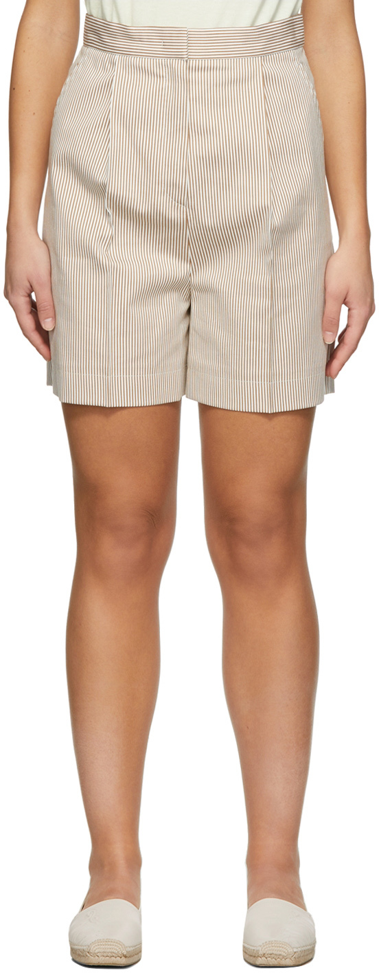 Brown & White Zampino Shorts