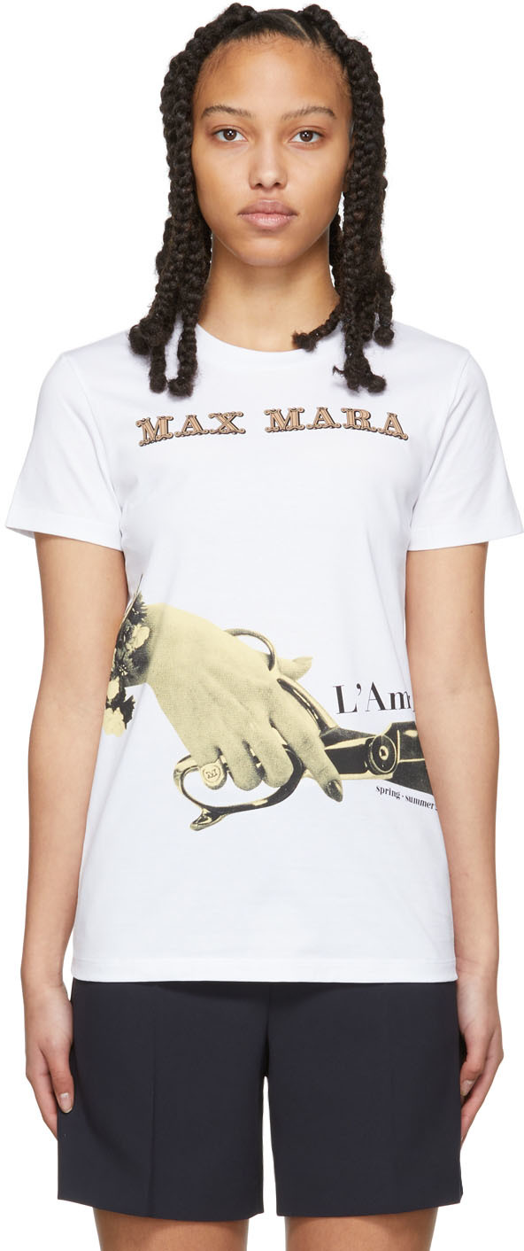 Max Mara White Veggia Scissors T-Shirt