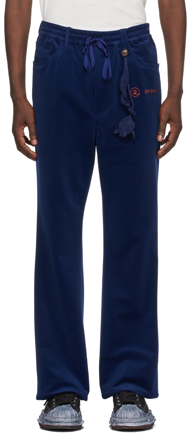 BED J.W. FORD Navy Relax Flea Lounge Pants | Smart Closet