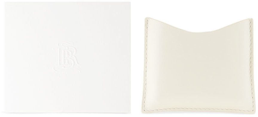 Refillable Leather Compact Case - White
