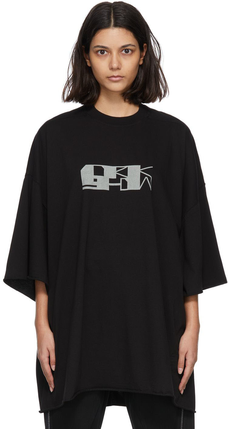 Black Tommy T-Shirt by Rick Owens Drkshdw on Sale