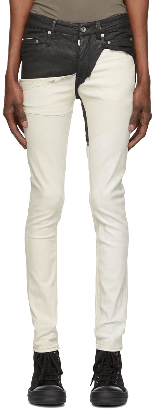 White Tyrone Jeans by Rick Owens DRKSHDW on Sale
