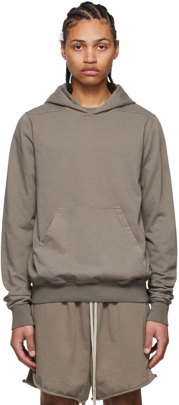 Rick Owens DRKSHDW: Grey Cotton Hoodie | SSENSE