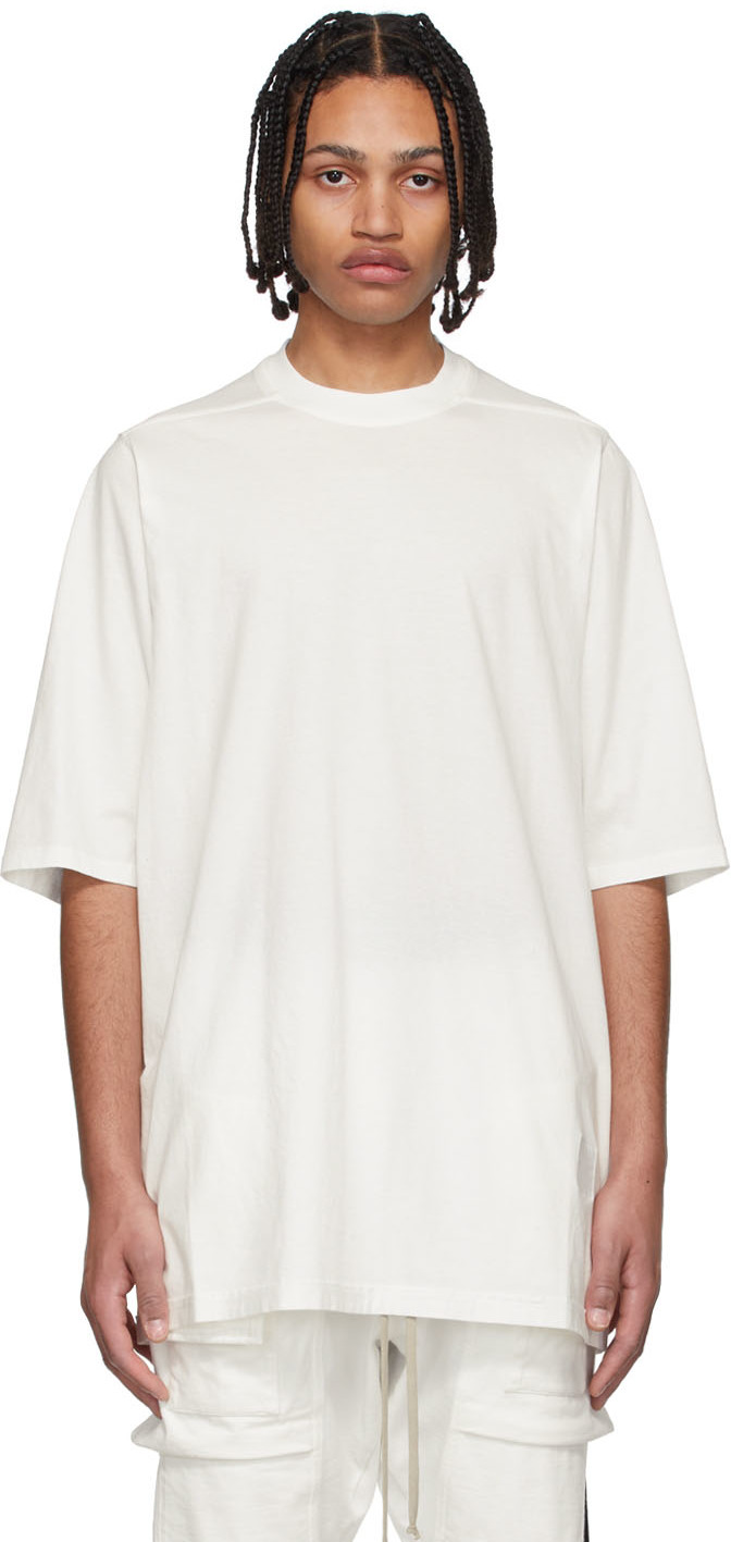 Rick Owens Drkshdw White Jumbo T-Shirt | Smart Closet