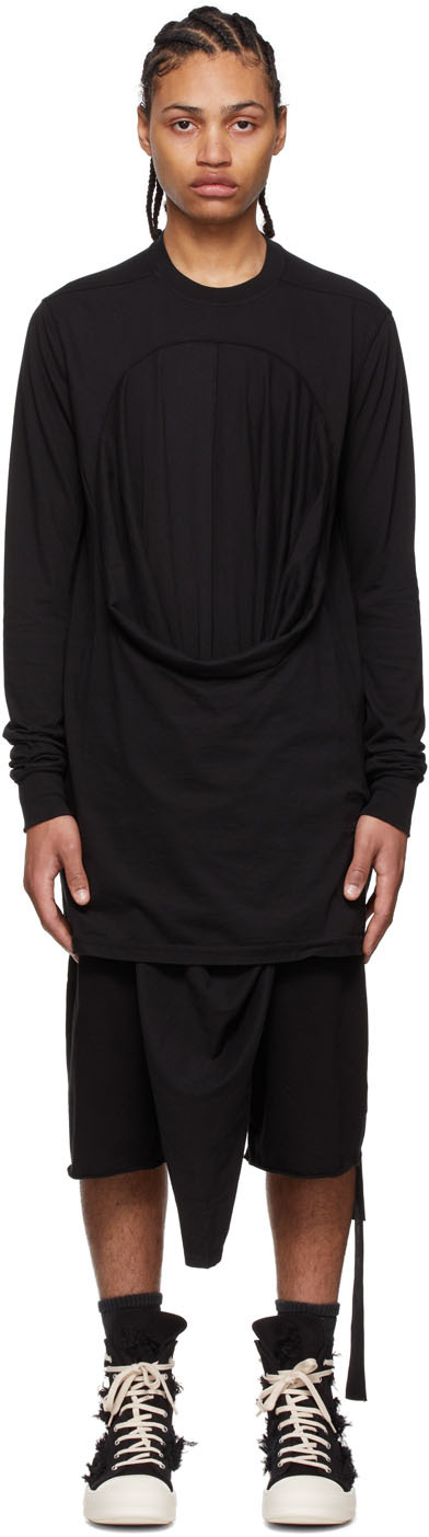 Rick Owens Drkshdw Black Cotton Long Sleeve T-Shirt | Smart Closet