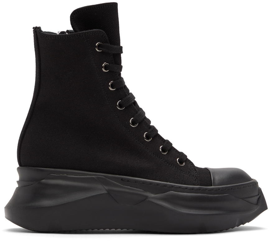 Rick Owens Drkshdw Black Abstract High Sneakers
