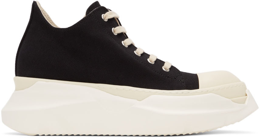 Black Abstract Low Sneakers by Rick Owens DRKSHDW on Sale