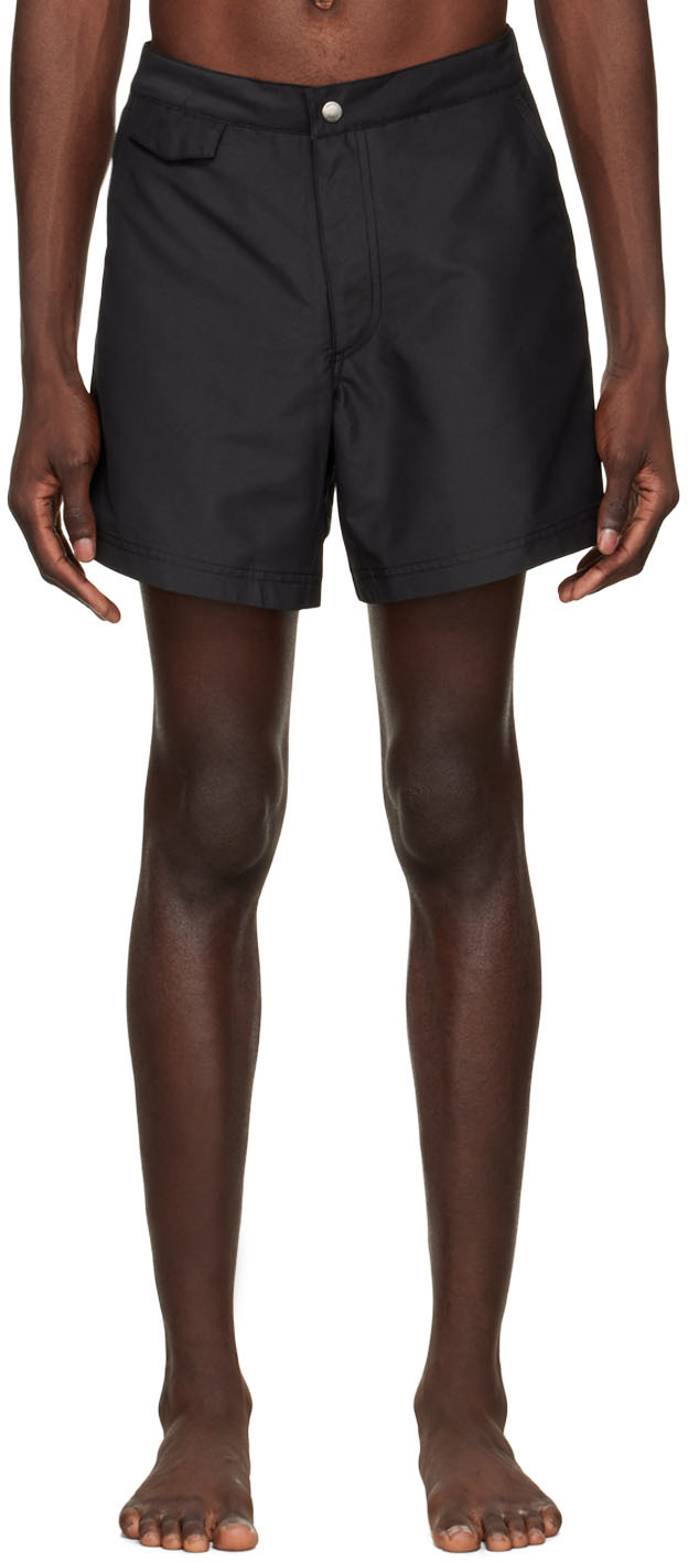 Black Recycled Polyester Swim Shorts