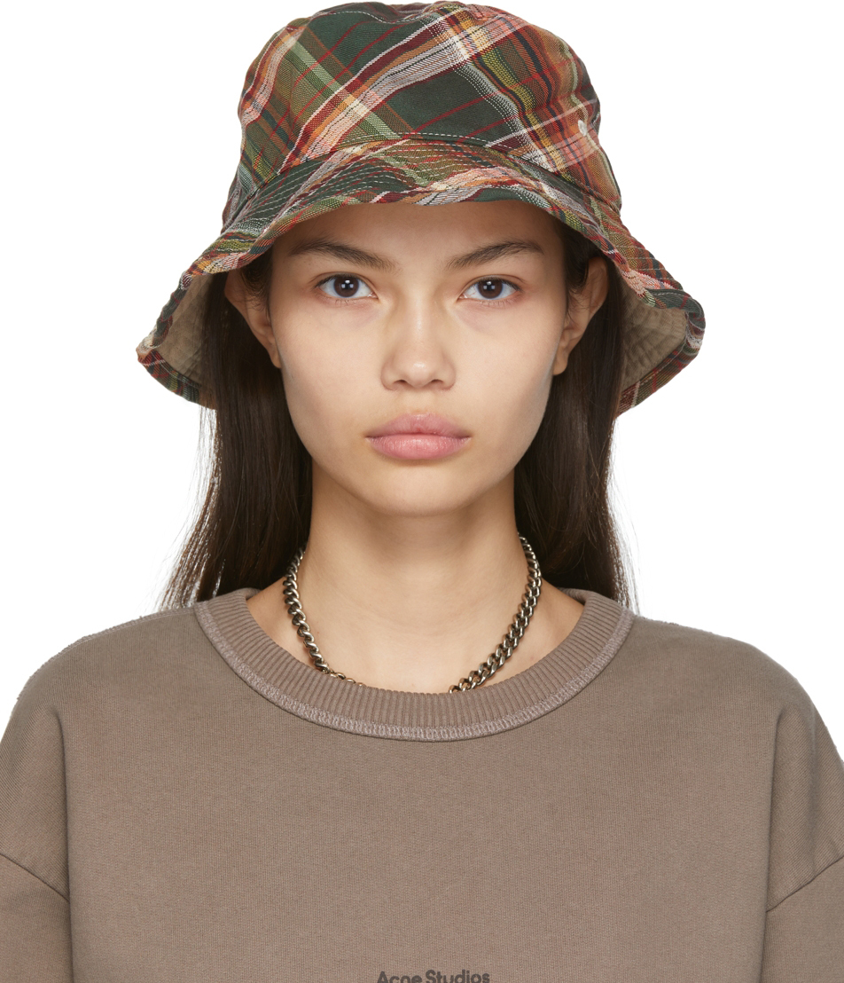 Green Check Bucket Hat