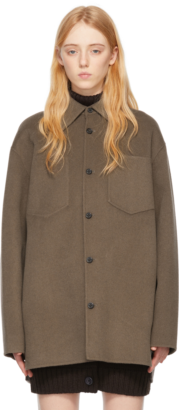 Taupe Wool Jacket by Acne Studios on Sale