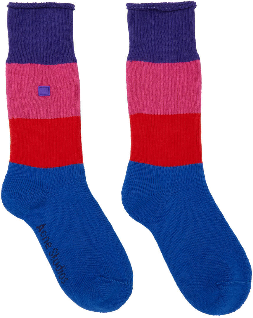 Acne Studios Multicolor Face Socks