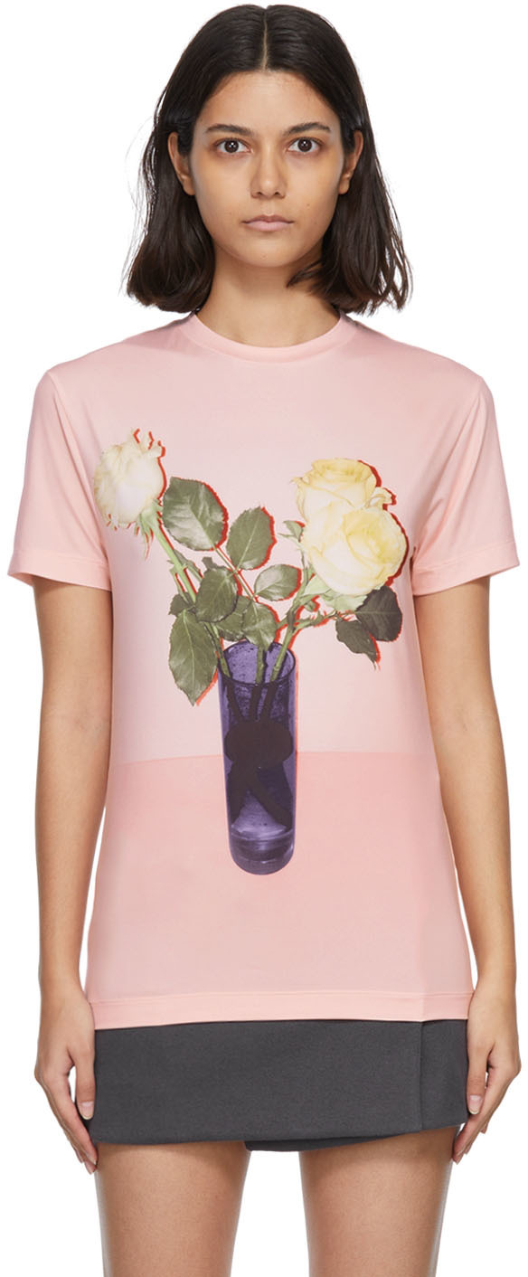 Acne Studios Pink Polyester T-Shirt