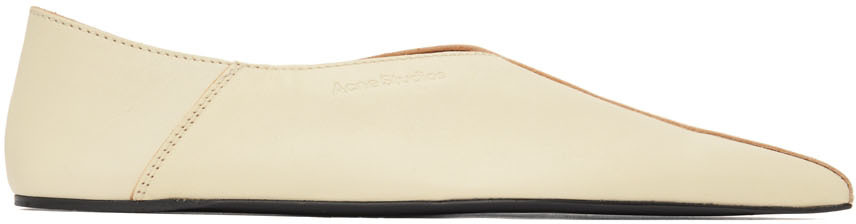 Acne Studios Off-White Leather Mules
