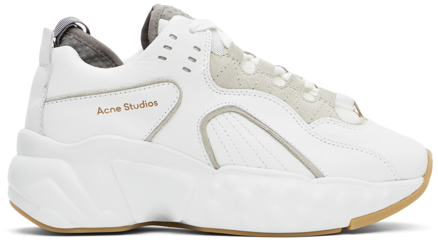 Acne Studios SSENSE Exclusive White Nappa Manhattan Sneakers