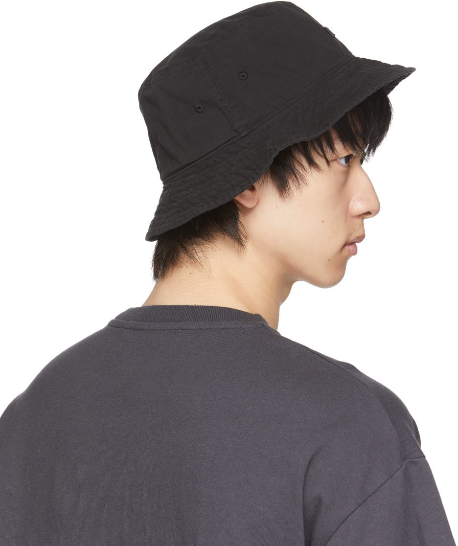 Acne Studios Black Buko Face Bucket Hat | Smart Closet