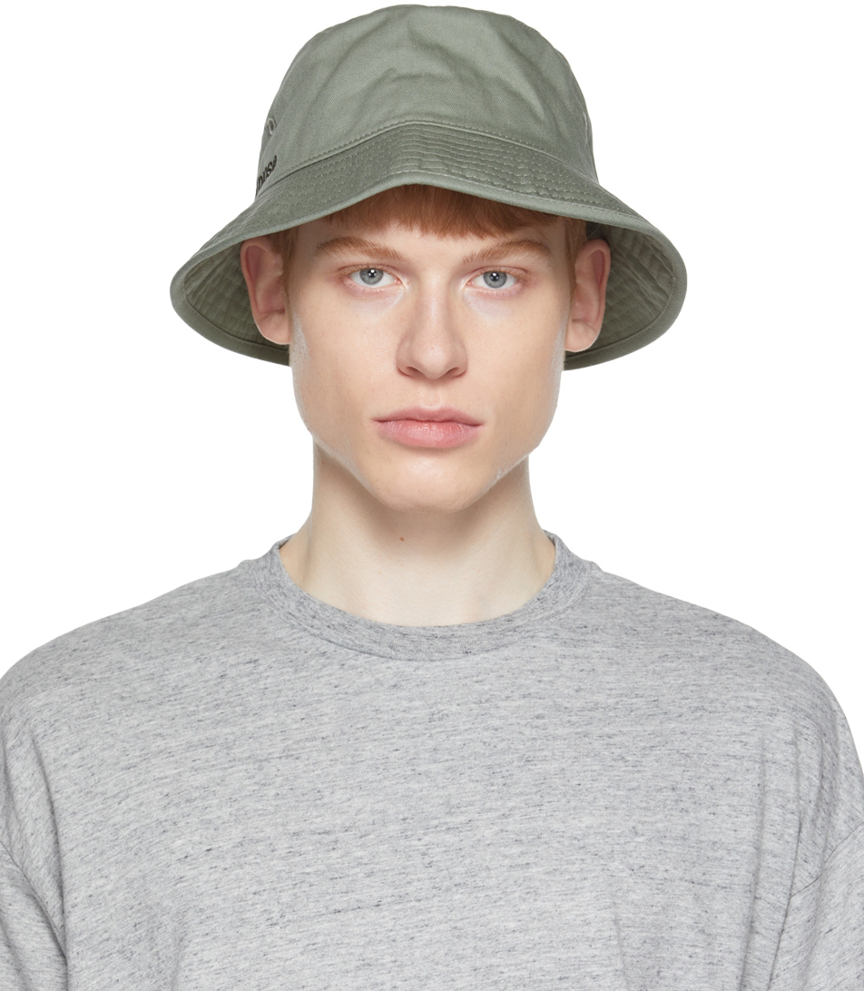 Acne Studios: Green Twill Bucket Hat | SSENSE