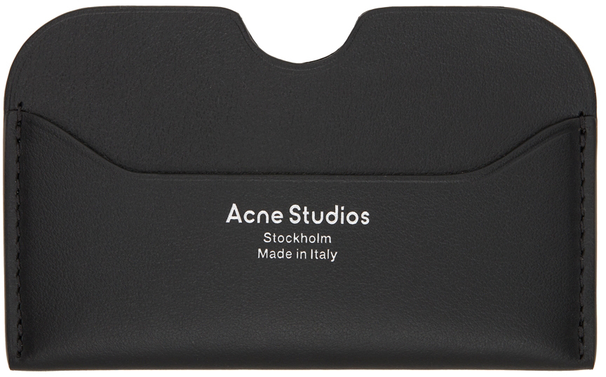 Acne Studios Black Logo Card Holder
