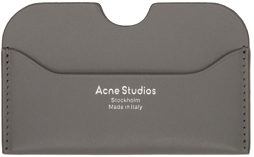 Acne Studios Grey Logo Card Holder