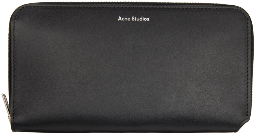 Acne Studios Black Logo Continental Wallet