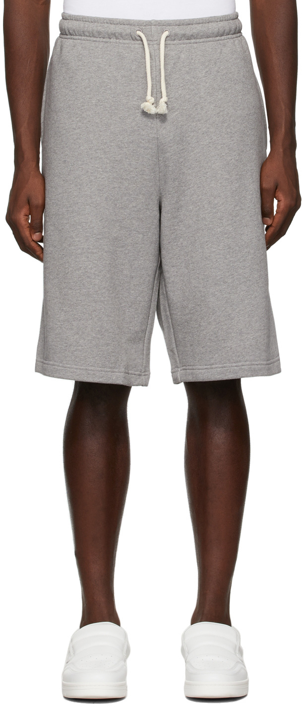 Acne Studios Grey Logo Face Sweat Shorts