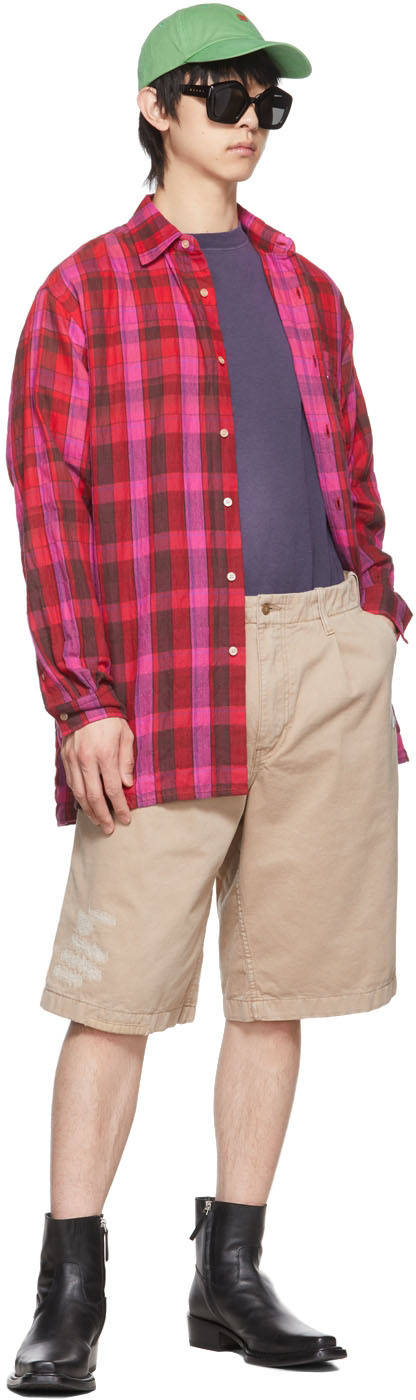Acne Studios ベージュ コットン ショートパンツ