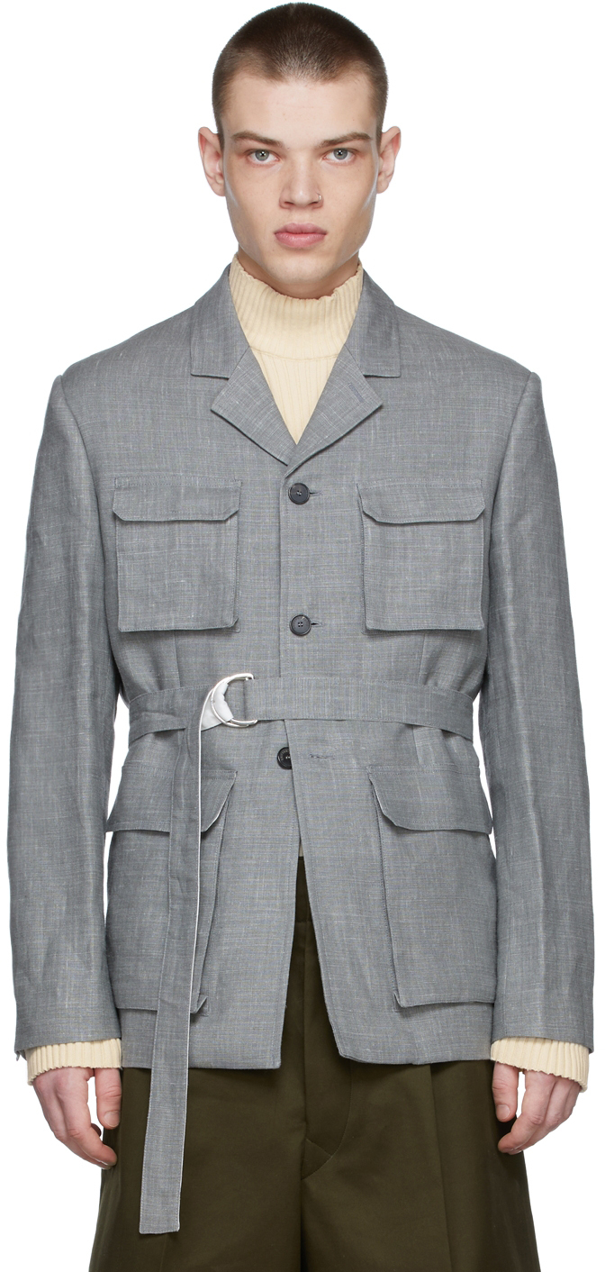 gray linen sport coat