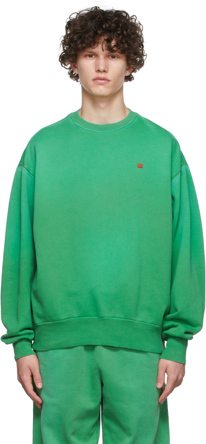 Acne Studios: Green Cotton Sweatshirt |